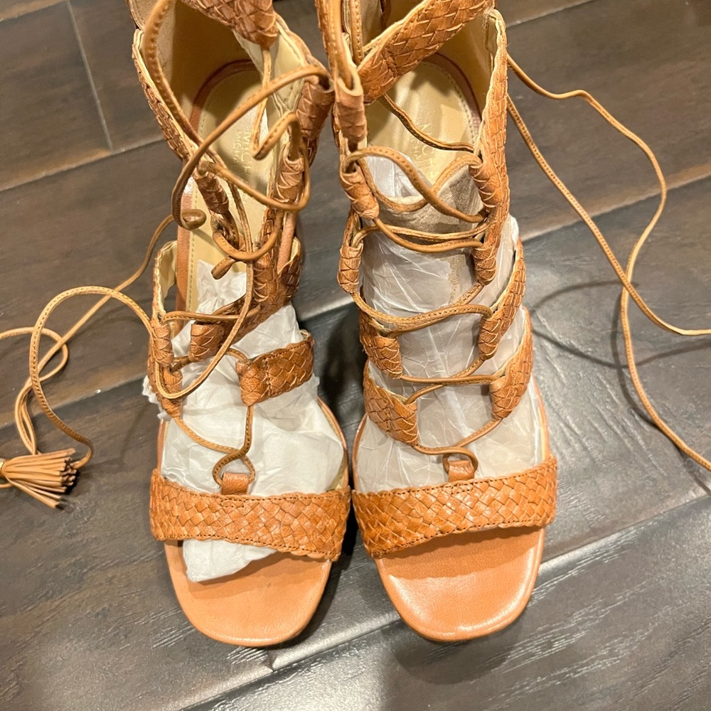 MICHAEL Michael Kors Tan Gladiator Sandals